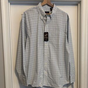 Arrow Men's Blue and White Plaid Shirt